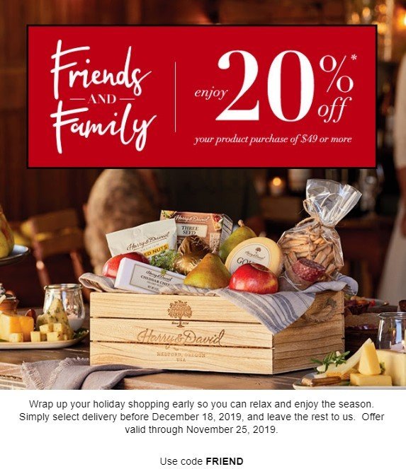 20 off online at Harry & David Los Angeles Coupons Daily Draws