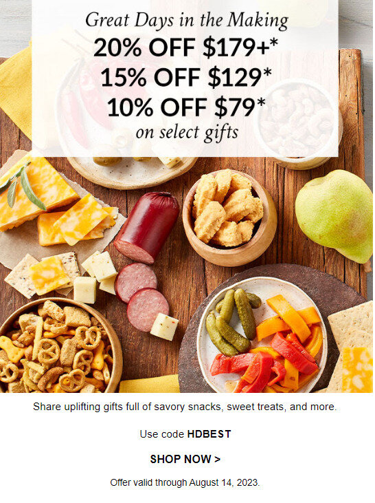 10 to 20 Off Online at Harry & David Wilmington Coupons Daily