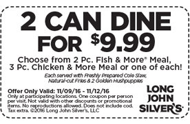 2 can dine for $9.99 at Long John Silver's | Wilmington Coupons | Daily ...